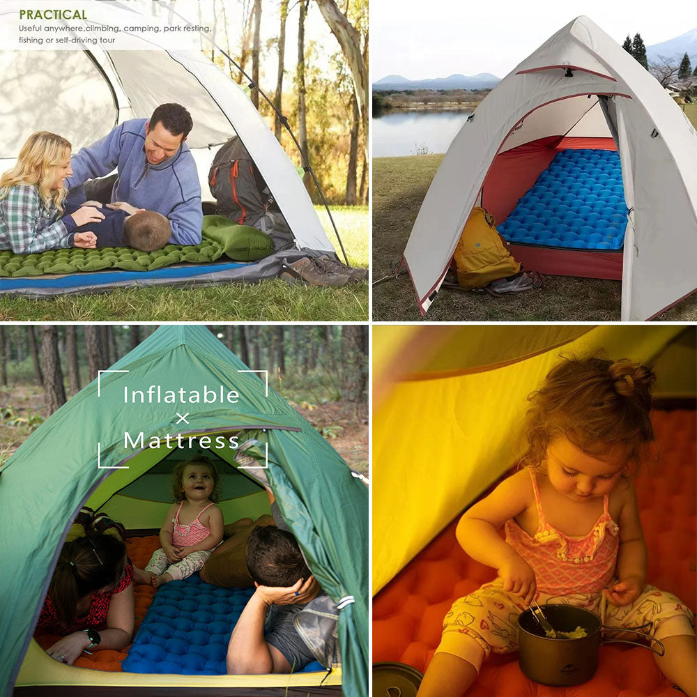 Inflatable Mattress Outdoor Mat Camping Sleeping Pad Self-Inflating Sleeping Mat With Pillows Ultralight Air Mat Hiking Fishing