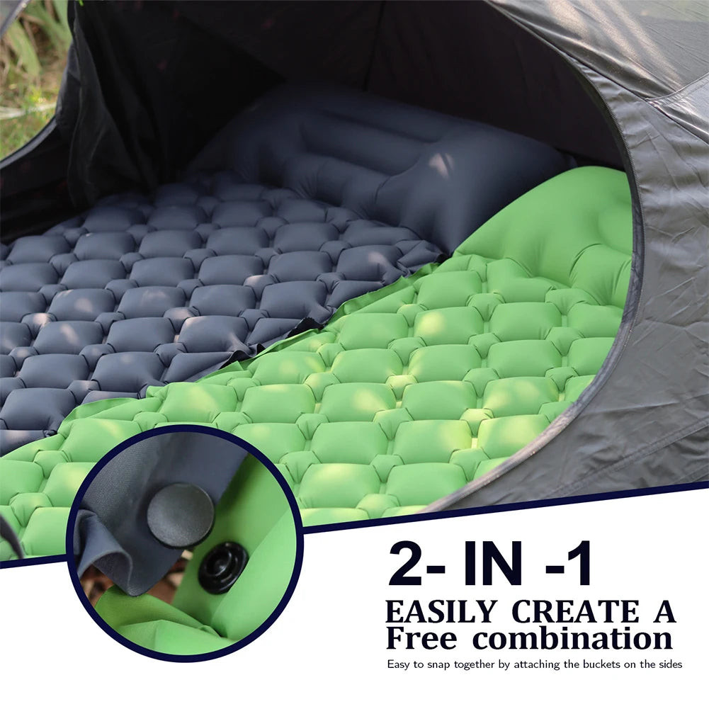 Inflatable Mattress Outdoor Mat Camping Sleeping Pad Self-Inflating Sleeping Mat With Pillows Ultralight Air Mat Hiking Fishing